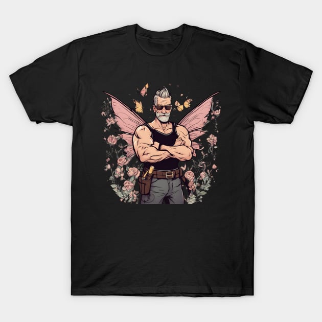 Dad To the Birthday Girl - Manly Fairy T-Shirt by TriHarder12